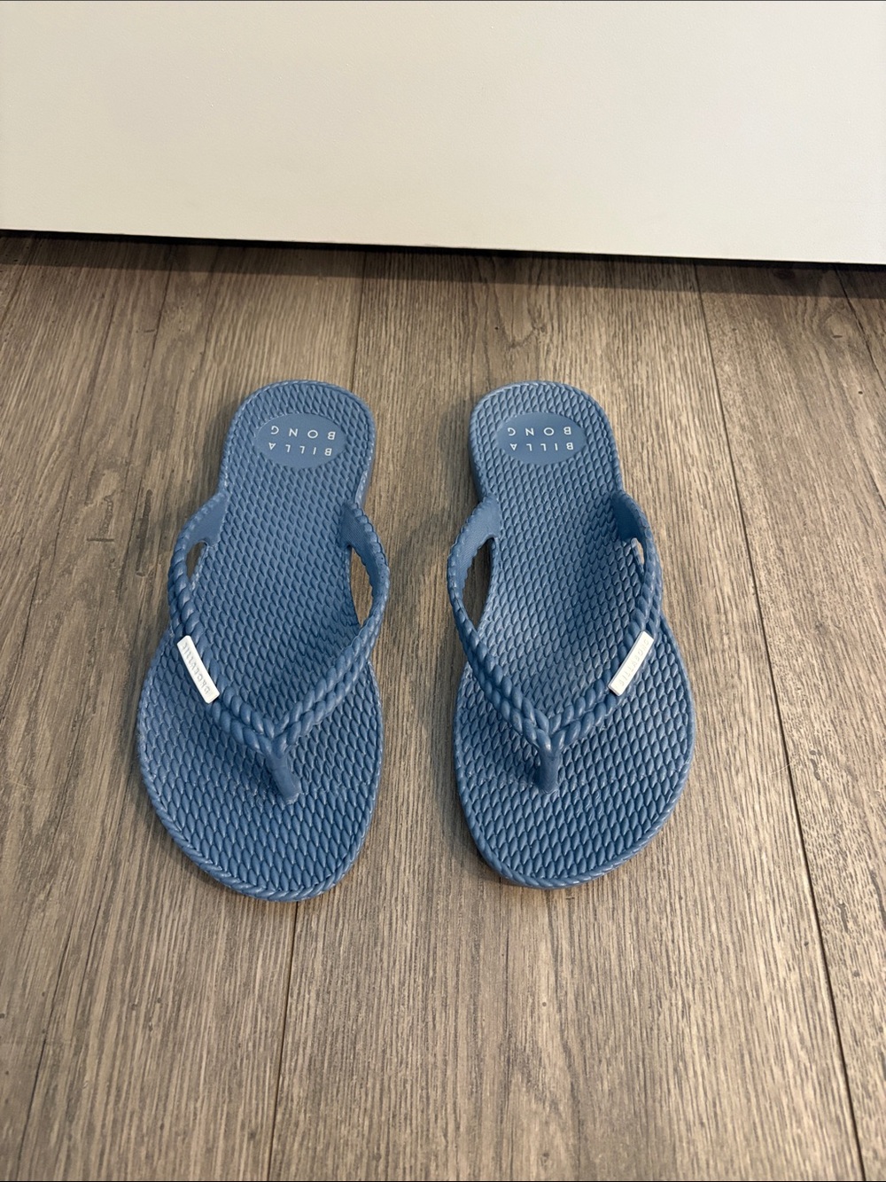 Billabong Blue Textured Braided-strap Flip Flops